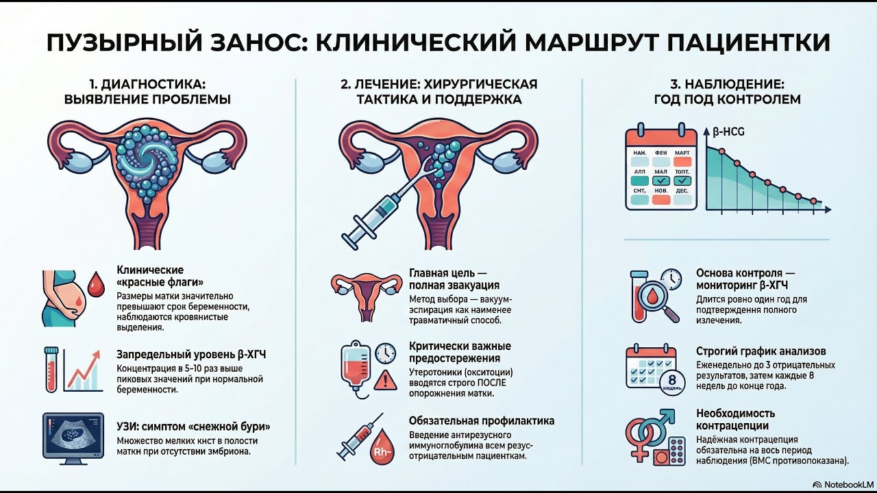 Аномалия зачатия плода (пузырный занос): Клинический протокол. Лечение и Диагностика. Гинекология.