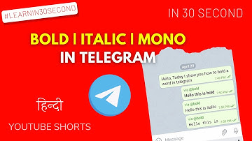 How to Type/Write Bold on Telegram | Bold, Italic, Mono Easy Trick 💯