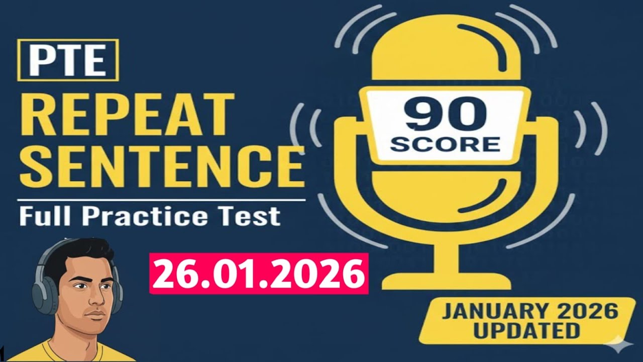PTE Repeat Sentences Practice 2026 | High Scoring PTE Listening | Latest Pattern