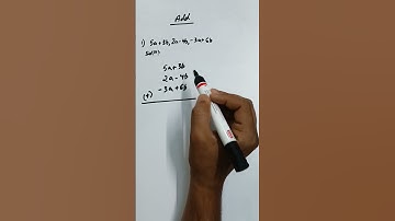 Addition of algebra 5a+3b,2a-4b, -3a+ 6b? #simplify # algebra