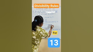 Divisibility Rules For 13 | Divisibility Test For 13 | Divisible by 13 #shots #maths #divisibility