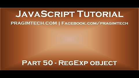 JavaScript RegExp object