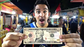 $10 Street Food Challenge in Indonesia ?? NO FOREIGNERS HERE!