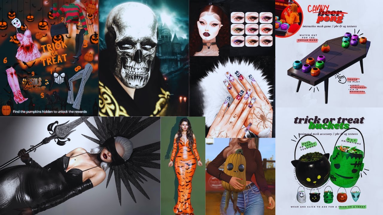 Trick Or Treat : New Amazing Finds, Incredible Free Gifts In Second Life, More Giftcards...
