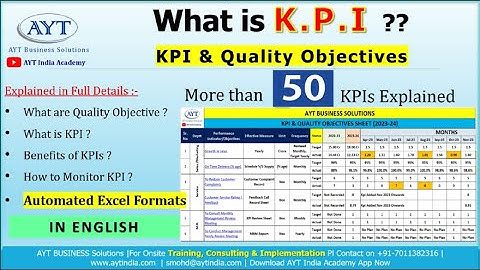 What is KPI | KPI Excel Sheet (In English) | Quality Objectives | How to make KPI Monitoring Sheet