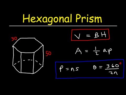 Surface Area of a Hexagonal Prism - Volume & Lateral Area - Geometry