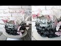 Цветы и бабочки из вафельной бумаги в оформлении торта