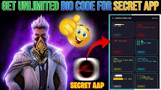 GET UNLIMITED BI0 CODE FOR SECRET APP FREE FIRE | FF NEW BIO CODE 2025 | FF TRANDING BIO CODE  screenshot 4