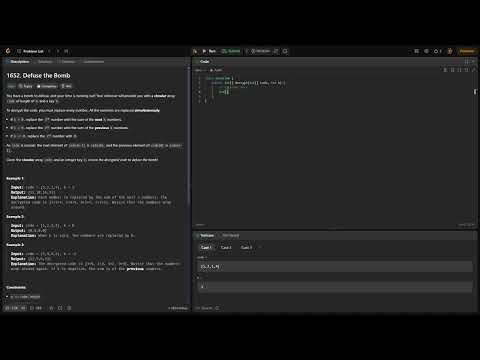 LeetCode 1652: Defuse the Bomb JAVA SOLUTION