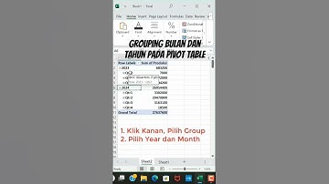 Grouping Bulan Dan Tahun pada Pivot Table #excel #shortsexcel