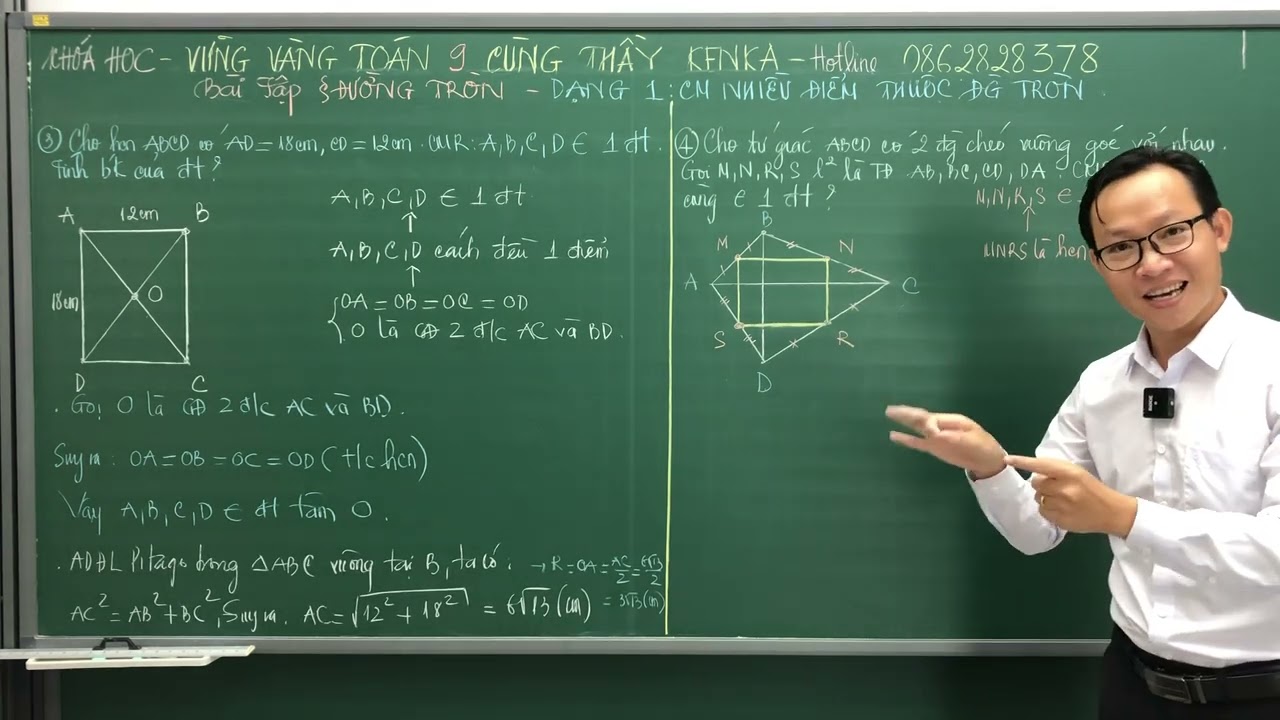 TOÁN 9 - CT MỚI - LẤY GỐC CHỨNG MINH NHIỀU ĐIỂM THUỘC ĐƯỜNG TRÒN - PHẦN 2 - THẦY KENKA