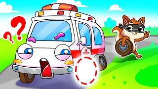 Ambulance Lost Wheel Song Funny Cartoon Kids Songs And Nursery Rhymes For Babies