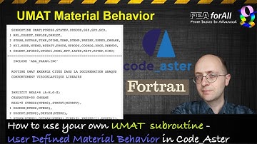 How to use your own UMAT Material subroutine in Code_Aster