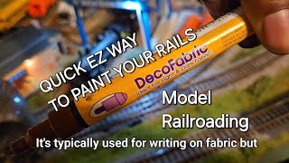 QUICK EZ WAY TO PAINT MODEL RAILROAD TRACK - Small Railroads #decofabric Resimi