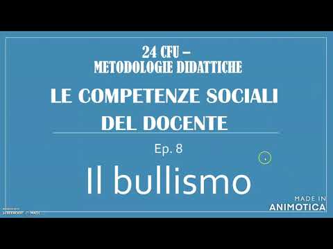 24 CFU- COMPETENZE SOCIALI DEL DOCENTE: Il bullismo