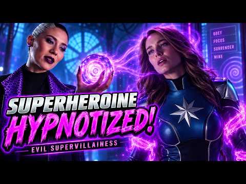 Brunette Superheroine Hypnotized by an Evil Supervillainess