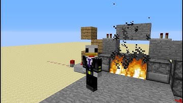 Minecraft 1.6.x -- Redstone Tutorial -- Hidden fireplace entrance (Dutch)