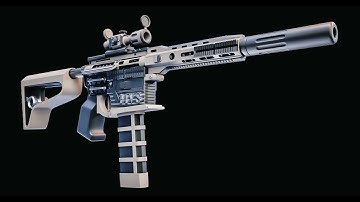 MVS Sniper 3d model  #sniper#3dmodel#rifles