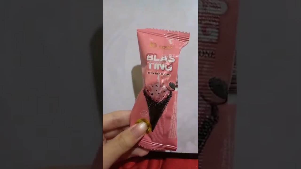 COCO BLASTING ICE CREAM CONE Strawberry Flavor #shorts - YouTube