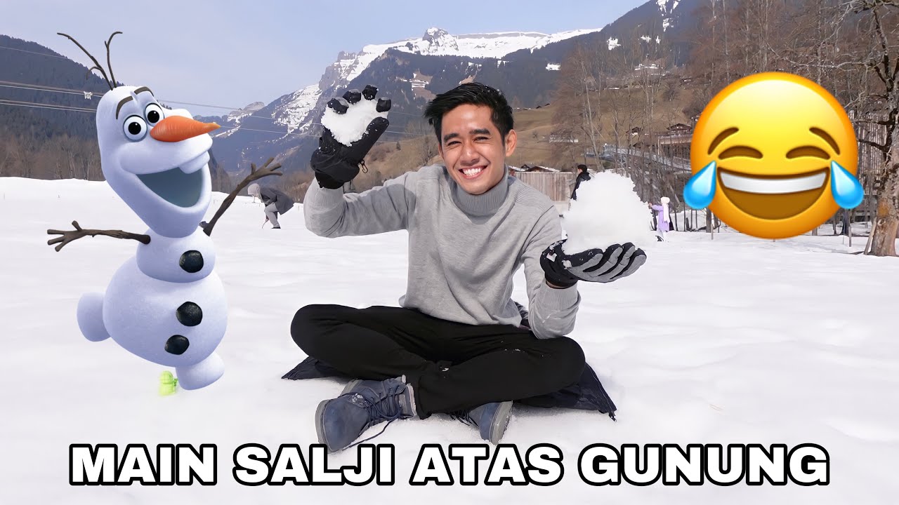 MAIN SALJI ATAS GUNUNG 😂 ADA SNOWMAN 😱