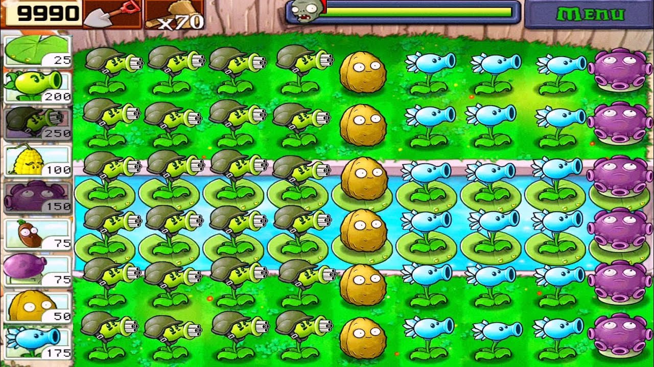 Plants  s Zombies || Gatling Pea & Snow Pea vs Zombies || Survival Pooll || Full Highlight HD1080p