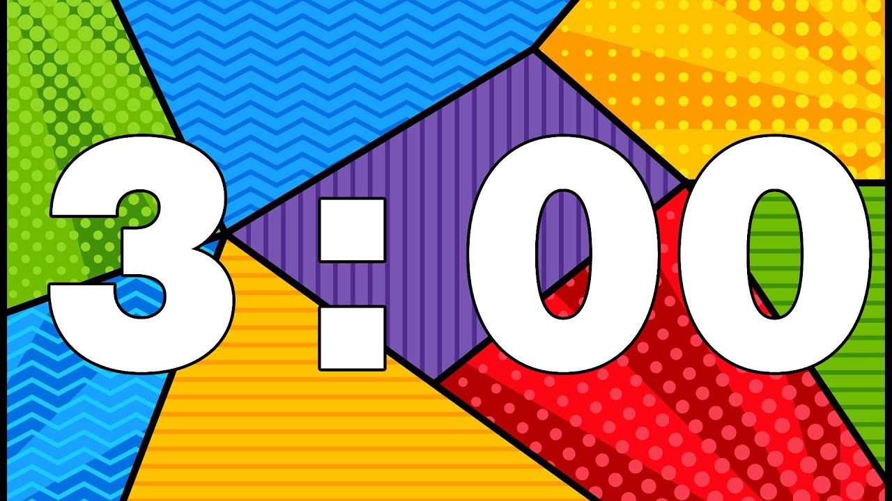 3 Minute Countdown Timer | Comic Book Background - YouTube