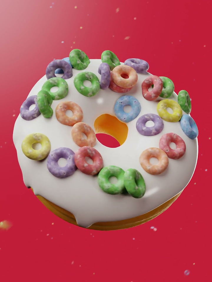 Froot Loop Donut (Blender beginner donut final animation) YouTube