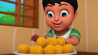 தட்டு நிறைய லட்டு, வட்டமான  லட்டு | Tamil Rhymes for Children | Infobells screenshot 2