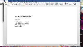 Average Price in the stock market