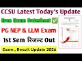 CCSU Big Update 🔥 | Even Exam Datesheet ✔ + PG NEP &amp; LLM + Result Out