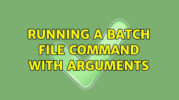 Running a batch file command with arguments