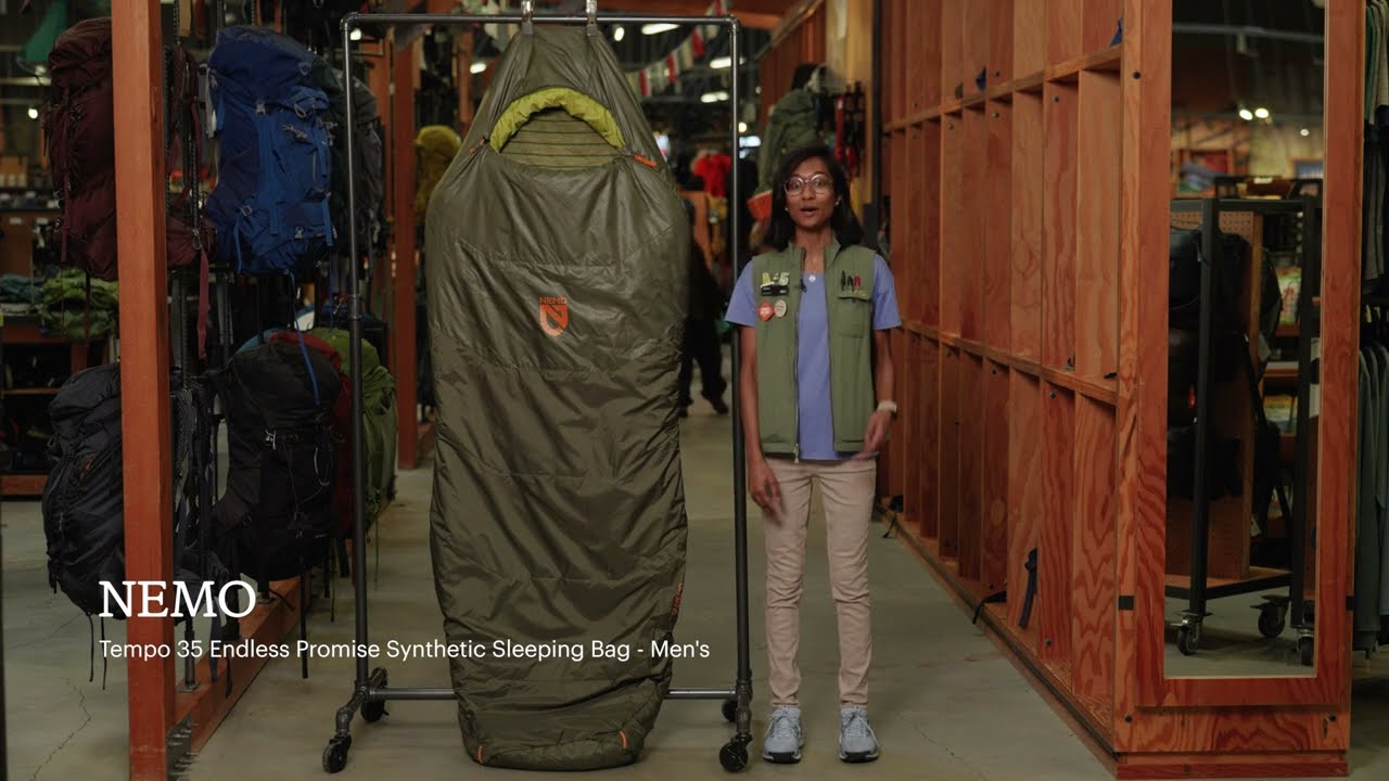 Preview of NEMO Tempo 35 Endless Promise Synthetic Sleeping Bag - Men's Video
