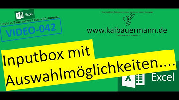 042-Inputbox mit Auswahlmöglichkeiten .xlsm / excel / vba / tutorial / programmieren lernen /