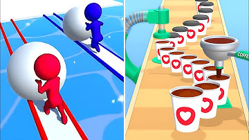 MAX LEVELS 🟣🟣Snow Race Vs Coffee Stack Walkthrough Android IOS Gameplay