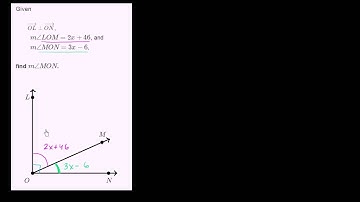 Example using algebra to find measure of complementary angles