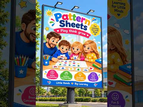 Pattern Sheets for Kids: Cut & Paste Activities + Number Patterns (Ages 4-8)