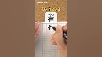 You: TO HAVE⎮Calligraphy⎮Handwriting⎮Hanzi⎮Learn Chinese Character⎮Write and Read Chinese