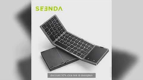 Seenda Foldable Wireless Bluetooth Keyboard Rechargeable Folding Porta Discount 50%
