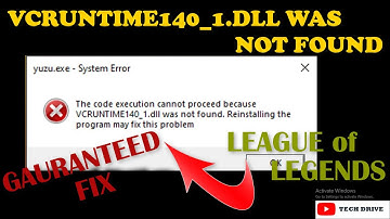 How To Fix VCRUNTIME140_1.dll Missing or Not Found Error in Windows 11/10/8/7 -Fix League of Legends