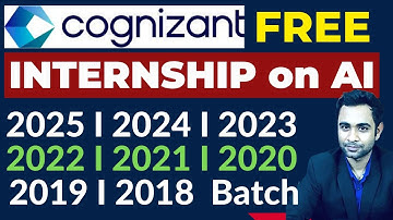 🔴Cognizant Free Internship 2025-2018 Batch | Free Certification | Any Graduate/Undergraduate