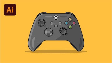 Adobe Illustrator Tutorial: Draw Xbox Series X Controller Vector (HD)