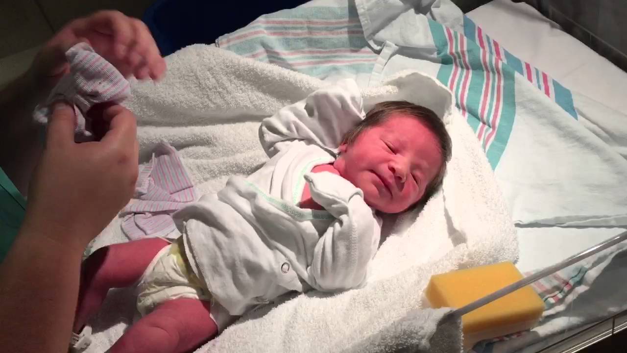 Aly's first bath in hospital YouTube