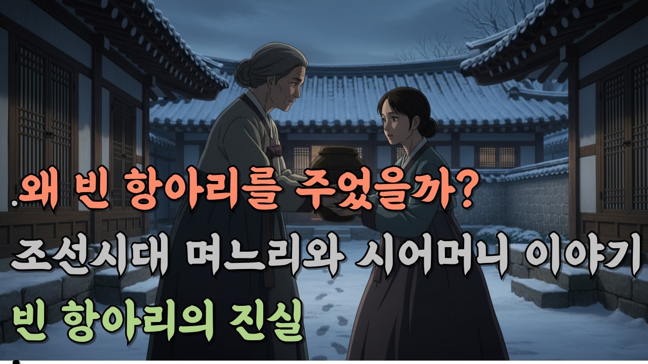 왜 빈 항아리를 주었을까? | 조선시대 며느리와 시어머니 이야기 | 빈 항아리의 진실
