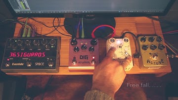 Dual delays - TOMKAT Super Day Dreamer, Strymon DIG, Eventide Space ambient demo