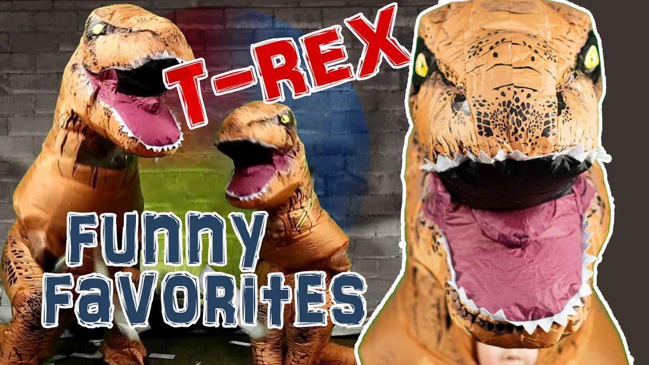 Inflatable T-Rex Costume Compilation: Funny Favorites! - YouTube