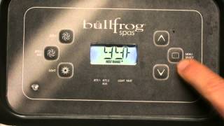 Bullfrog Spa R series, how to 'unlock' and 'lock' the top end controller.