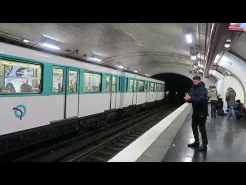 Paris Metro: Marx Dormoy Line 12 Trains 6 February 2018 - YouTube