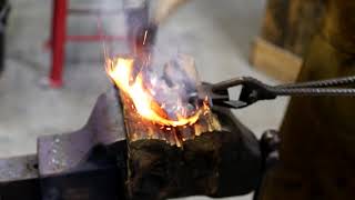 Blacksmithing - Maple Leaf, Beautiful hand made Steel art Leaf. Simple steel products that sell