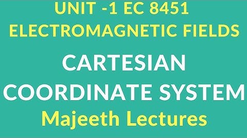 EC 8451-CARTESIAN COORDINATE SYSTEM
