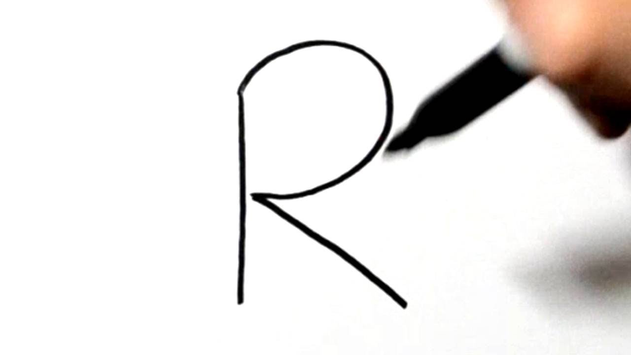 How to Draw a Rabbit After Writing Letter R - LetterToons - YouTube